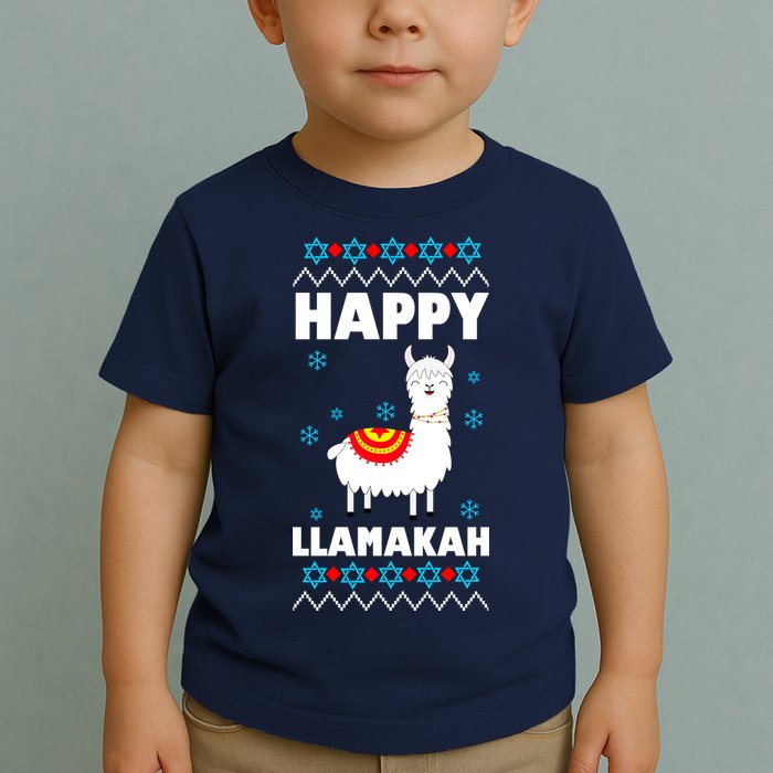Happy Llamakah Llama Hanukkah Toddler T-Shirt