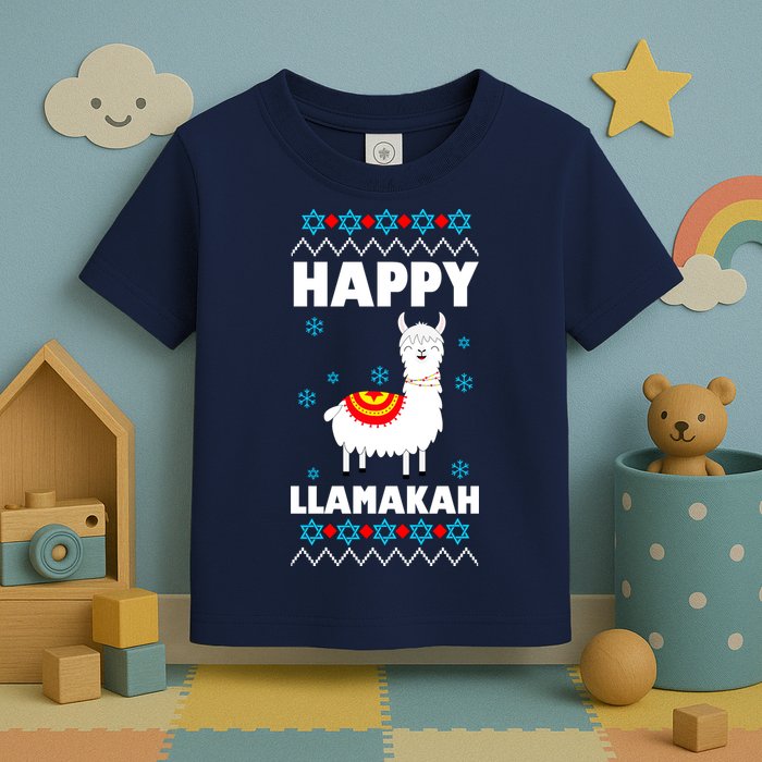 Happy Llamakah Llama Hanukkah Toddler T-Shirt