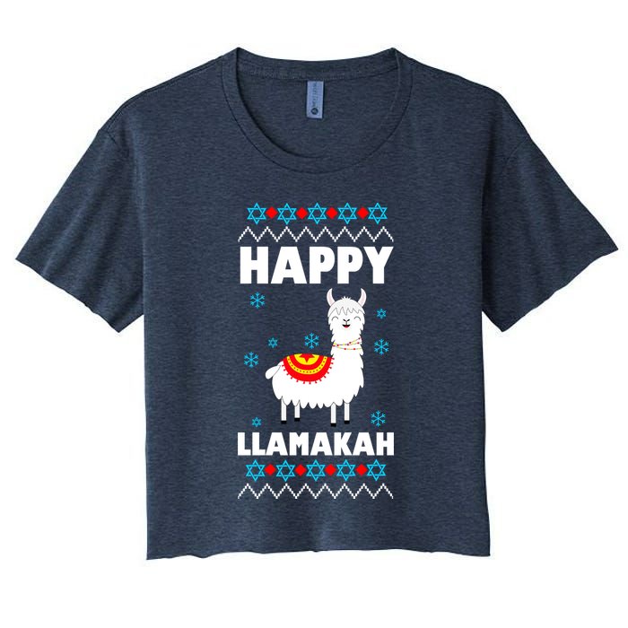 Happy Llamakah Llama Hanukkah Crop Top