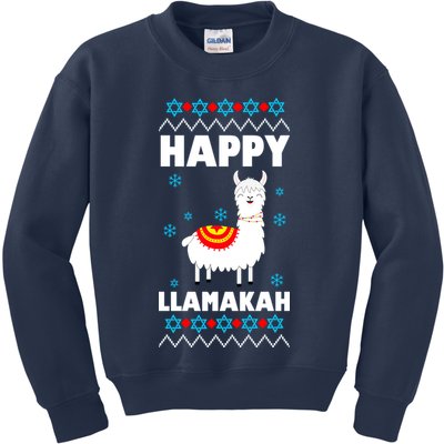 Happy Llamakah Llama Hanukkah Kids Sweatshirt
