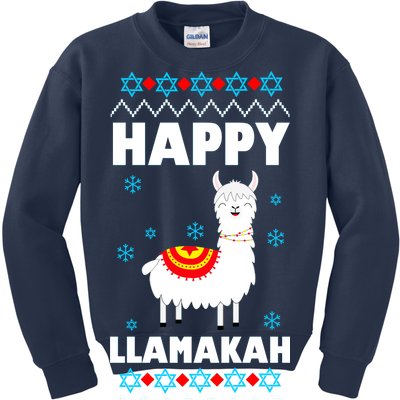 Happy Llamakah Llama Hanukkah Kids Sweatshirt