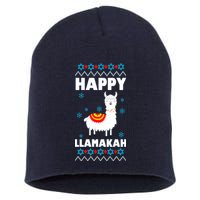 Happy Llamakah Llama Hanukkah Short Acrylic Beanie