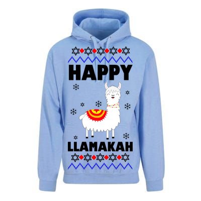 Happy Llamakah Llama Hanukkah Unisex Surf Hoodie