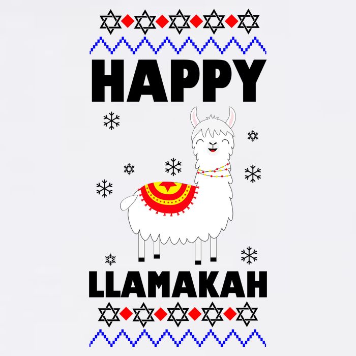 Happy Llamakah Llama Hanukkah Garment-Dyed Sweatshirt
