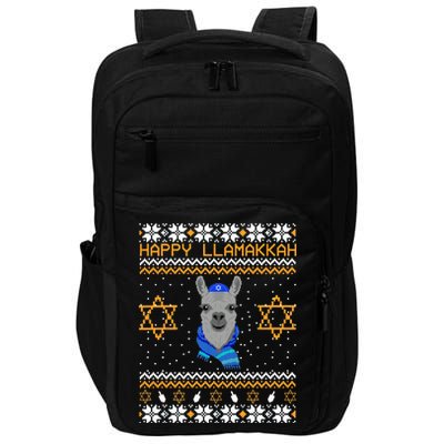 Happy Llamakah Ugly Hanukkah Impact Tech Backpack