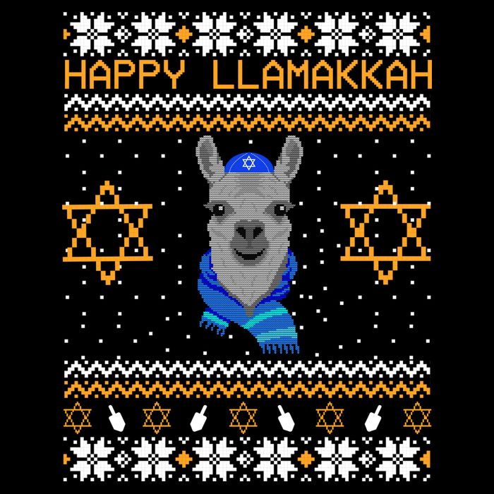 Happy Llamakah Ugly Hanukkah Impact Tech Backpack