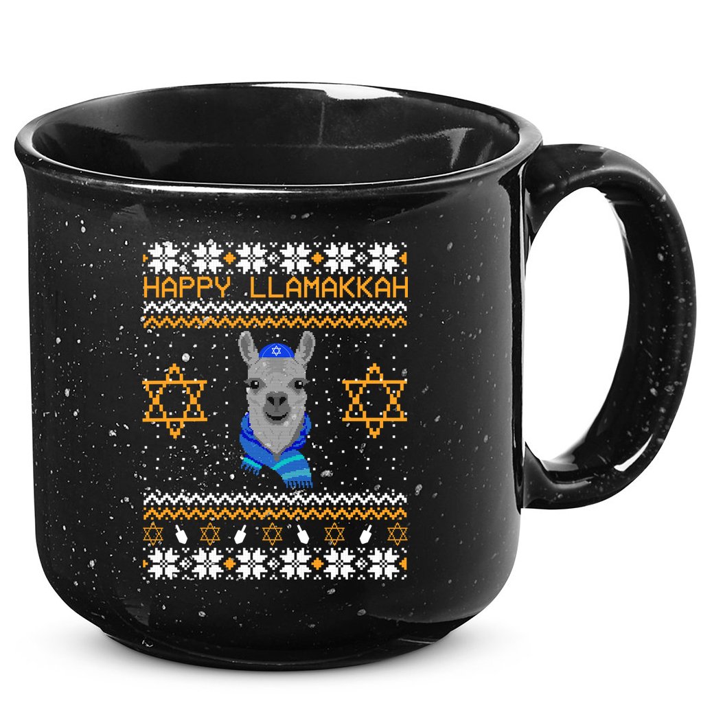 Happy Llamakah Ugly Hanukkah 15oz Campfire Ceramic Mug