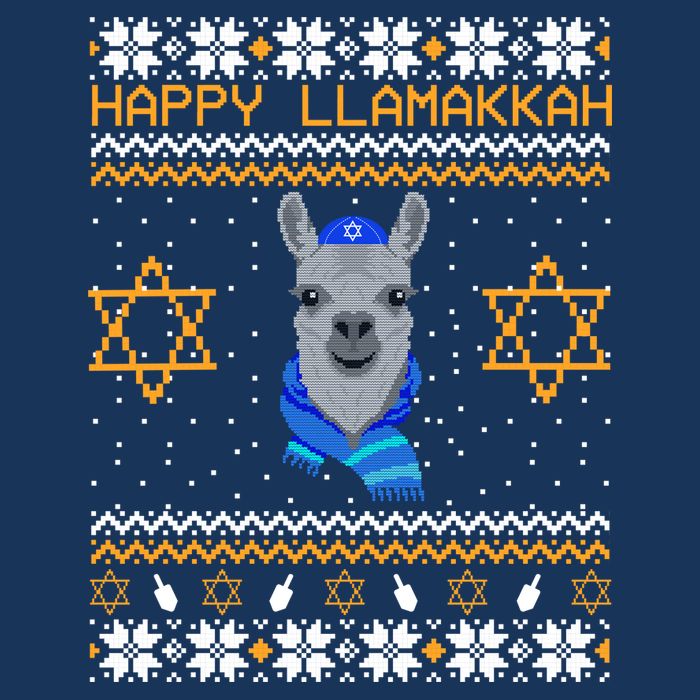Happy Llamakah Ugly Hanukkah Tall T-Shirt