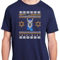 Happy Llamakah Ugly Hanukkah Adult ChromaSoft Performance T-Shirt