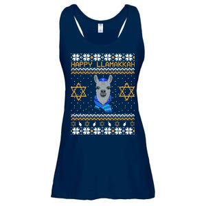 Happy Llamakah Ugly Hanukkah Ladies Essential Flowy Tank