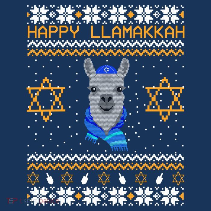 Happy Llamakah Ugly Hanukkah 16 in Basic Backpack