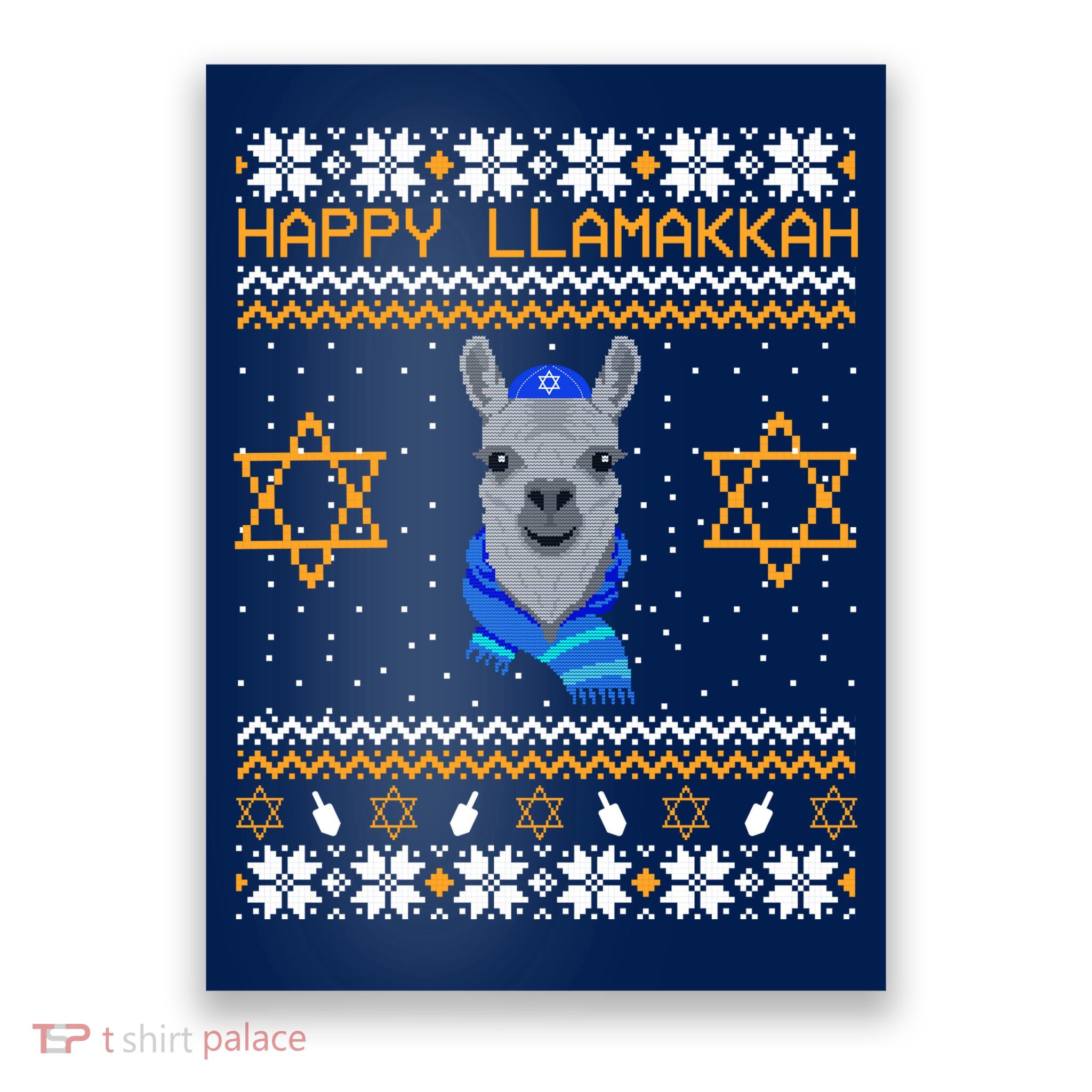Happy Llamakah Ugly Hanukkah Poster