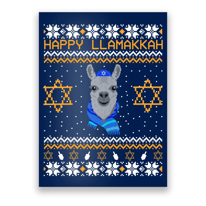 Happy Llamakah Ugly Hanukkah Poster