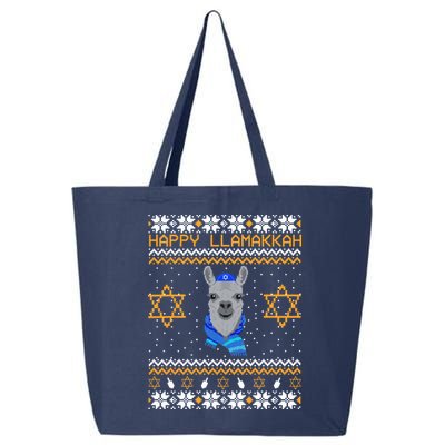 Happy Llamakah Ugly Hanukkah 25L Jumbo Tote