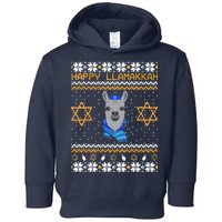 Happy Llamakah Ugly Hanukkah Toddler Hoodie