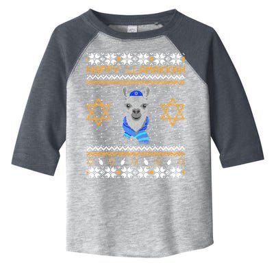 Happy Llamakah Ugly Hanukkah Toddler Fine Jersey T-Shirt