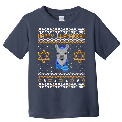 Happy Llamakah Ugly Hanukkah Toddler T-Shirt