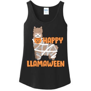 Happy Llamaween Llama Halloween Ladies Essential Tank