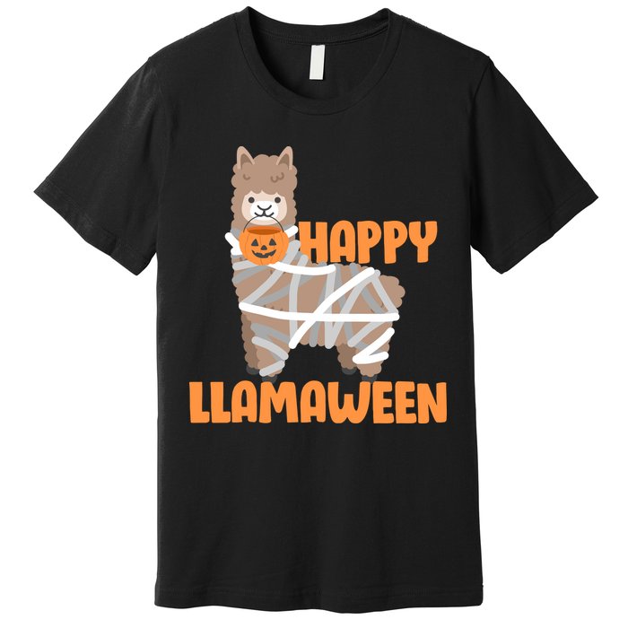 Happy Llamaween Llama Halloween Premium T-Shirt