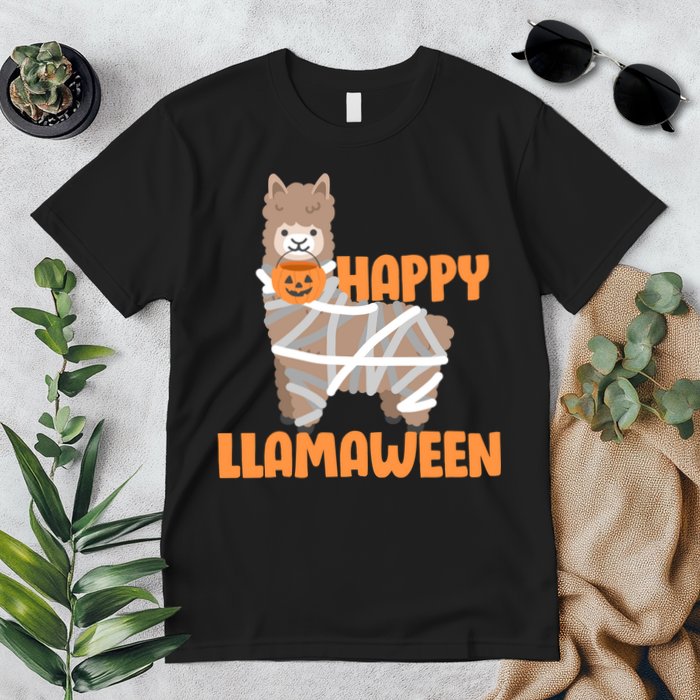 Happy Llamaween Llama Halloween Premium T-Shirt
