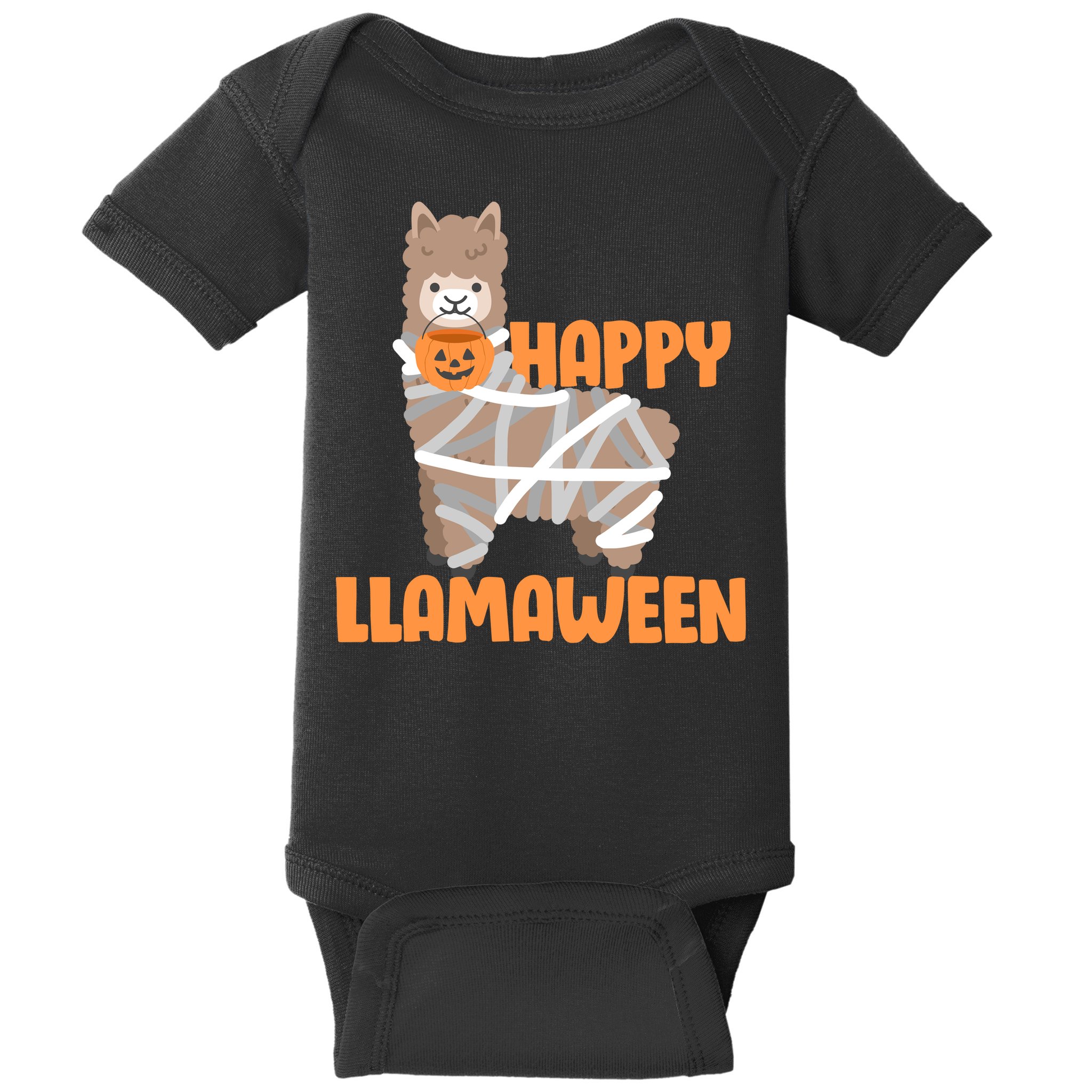 Happy Llamaween Llama Halloween Baby Bodysuit
