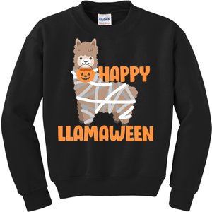 Happy Llamaween Llama Halloween Kids Sweatshirt