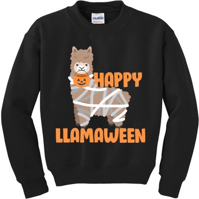 Happy Llamaween Llama Halloween Kids Sweatshirt