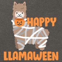 Happy Llamaween Llama Halloween Cotton Canvas Backpack