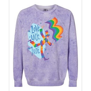 Happy Love With Pride Colorblast Crewneck Sweatshirt