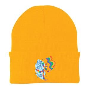 Happy Love With Pride Knit Cap Winter Beanie