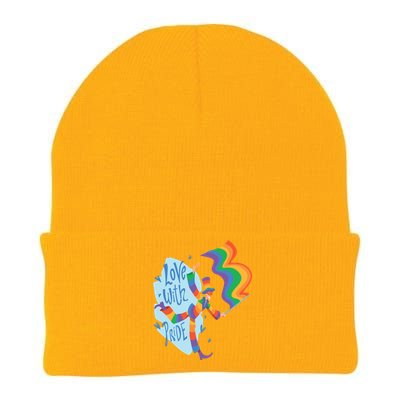 Happy Love With Pride Knit Cap Winter Beanie