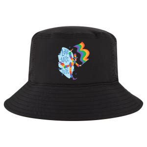 Happy Love With Pride Cool Comfort Performance Bucket Hat