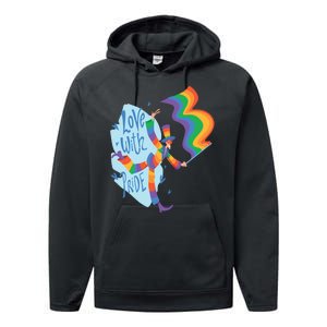 Happy Love With Pride Performance Fleece Hoodie