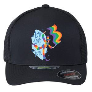 Happy Love With Pride Flexfit Unipanel Trucker Cap