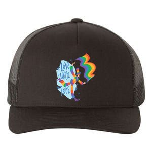 Happy Love With Pride Yupoong Adult 5-Panel Trucker Hat