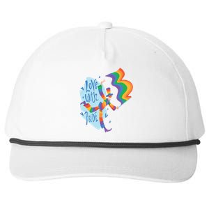 Happy Love With Pride Snapback Five-Panel Rope Hat