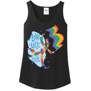 Happy Love With Pride Ladies Essential Tank