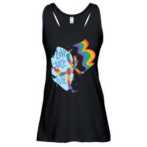 Happy Love With Pride Ladies Essential Flowy Tank