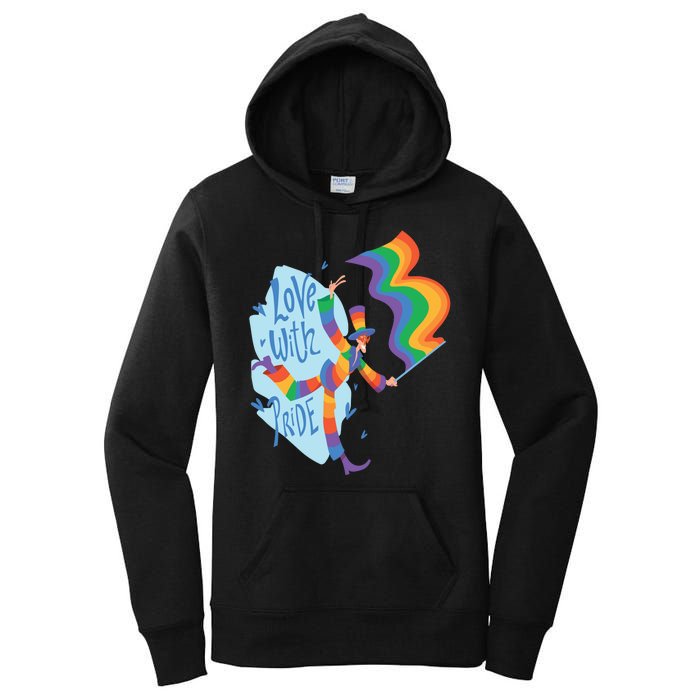 Happy Love With Pride Women's Pullover Hoodie