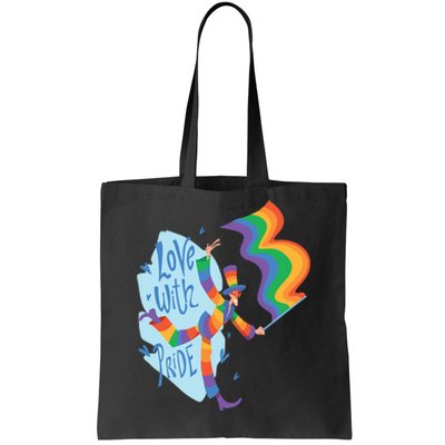 Happy Love With Pride Tote Bag