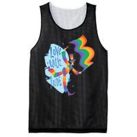 Happy Love With Pride Mesh Reversible Basketball Jersey Tank