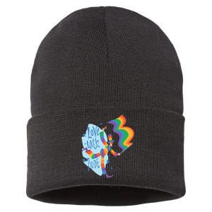 Happy Love With Pride Sustainable Knit Beanie