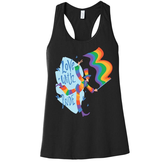 Happy Love With Pride Women's Racerback Tank