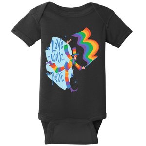 Happy Love With Pride Baby Bodysuit