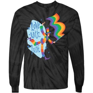 Happy Love With Pride Tie-Dye Long Sleeve Shirt