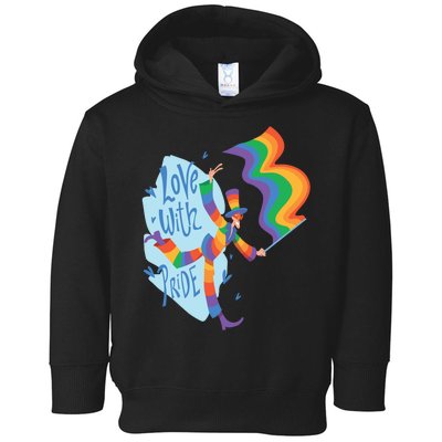 Happy Love With Pride Toddler Hoodie