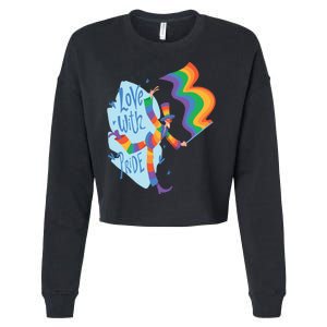 Happy Love With Pride Cropped Pullover Crew