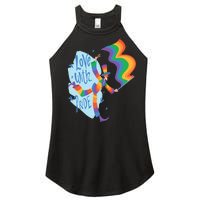 Happy Love With Pride Women's Perfect Tri Rocker Tank