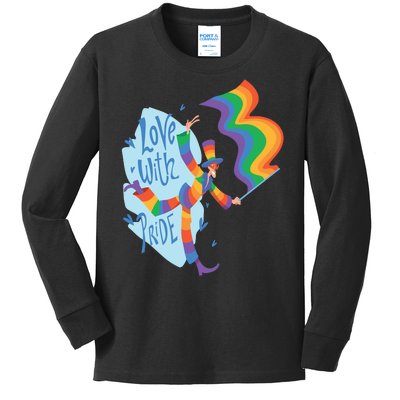 Happy Love With Pride Kids Long Sleeve Shirt