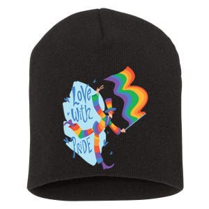 Happy Love With Pride Short Acrylic Beanie